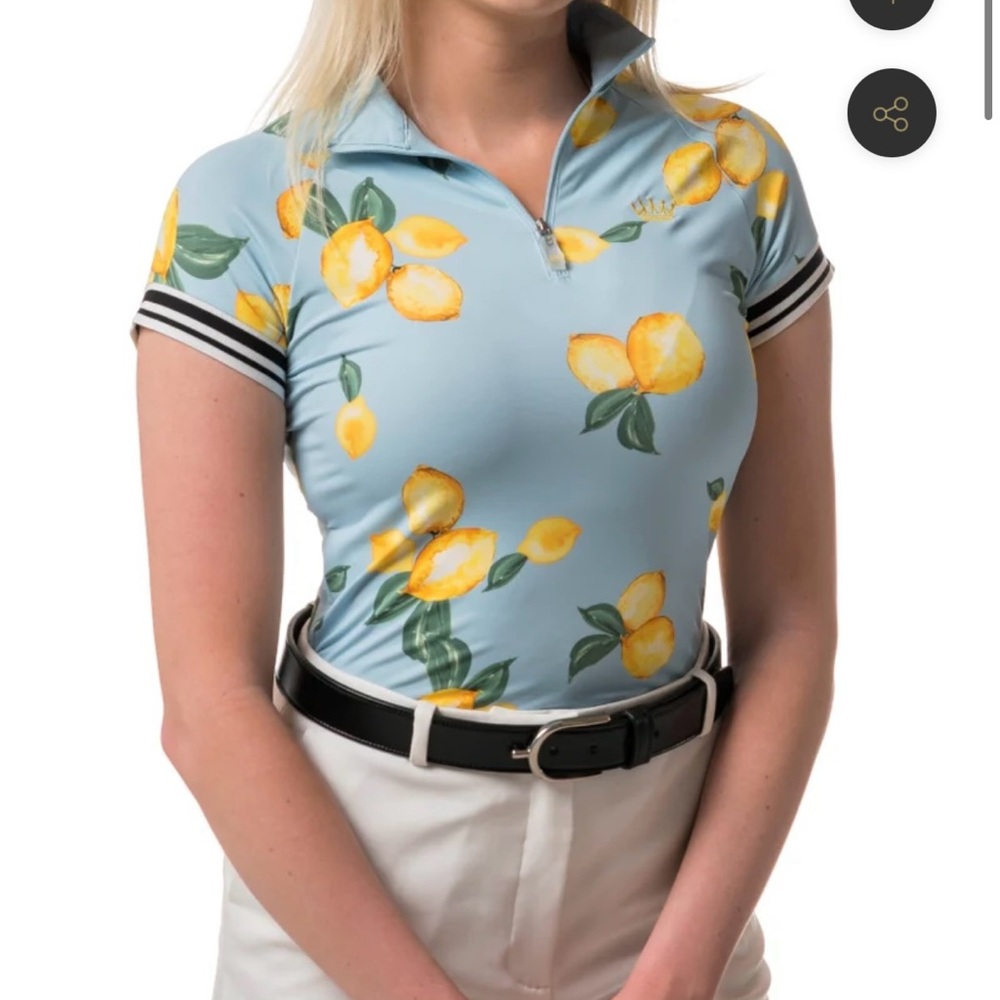 KASTEL DENMARK EQUESTRIAN RIDING LEMON SHORT SLEEVE SHIRT